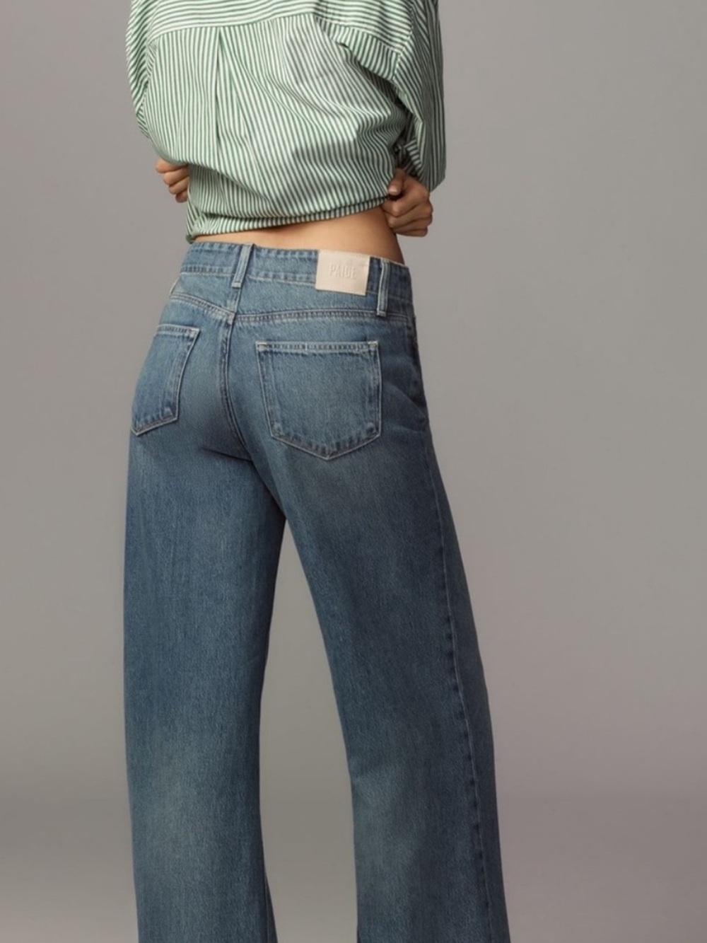 Paige Jeans Zoey Waist Tie Wide-Leg 31” in Jazz Club - Picture 4 of 14
